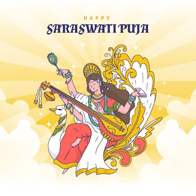 Happy Saraswati Puja 2024 Whatsapp Status Video